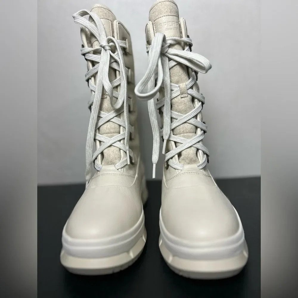 NWOT Sperry Women's Off-White Winter Boots Size 8.5